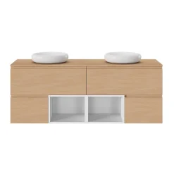 GoodHome Niche l.40 x H.30 x P.45 cm blanc mat Kentia* Meuble Sous-Vasque