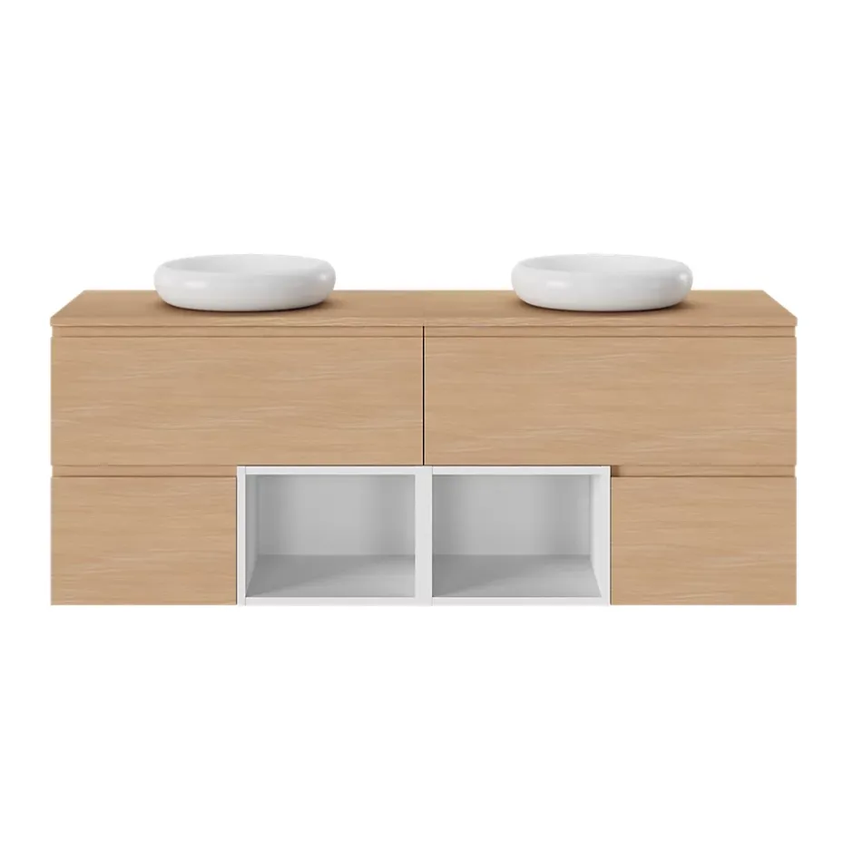 GoodHome Niche l.40 x H.30 x P.45 cm blanc mat Kentia* Meuble Sous-Vasque