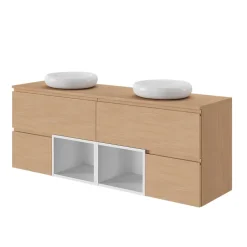 GoodHome Niche l.40 x H.30 x P.45 cm blanc mat Kentia* Meuble Sous-Vasque