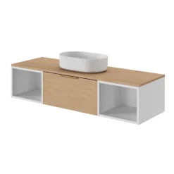 GoodHome Niche l.40 x H.30 x P.45 cm blanc mat Kentia* Meuble Sous-Vasque
