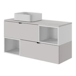 GoodHome Niche l.40 x H.30 x P.45 cm blanc mat Kentia* Meuble Sous-Vasque
