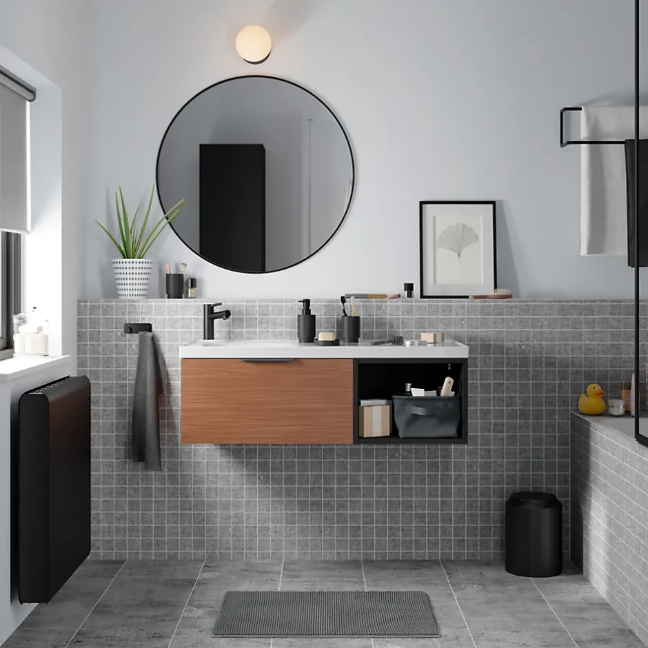 GoodHome Niche l.40 x H.30 x P.45 cm blanc mat Kentia* Meuble Sous-Vasque