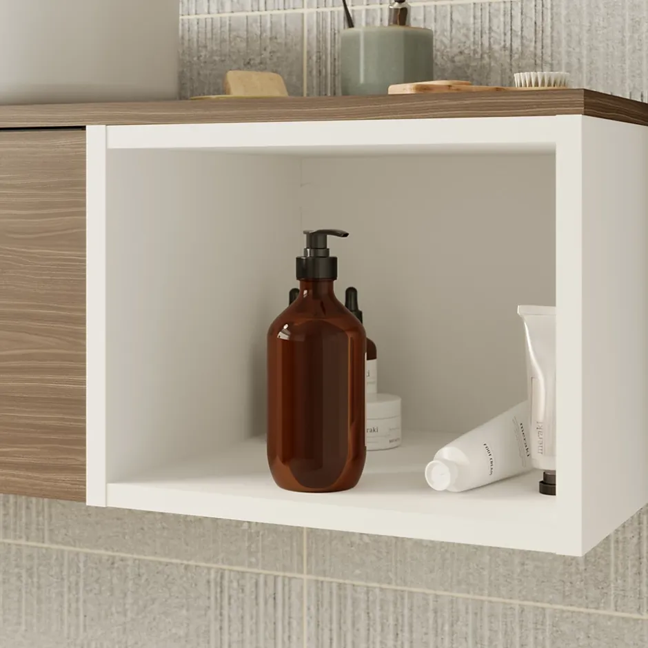 GoodHome Niche l.40 x H.30 x P.45 cm blanc mat Kentia* Meuble Sous-Vasque