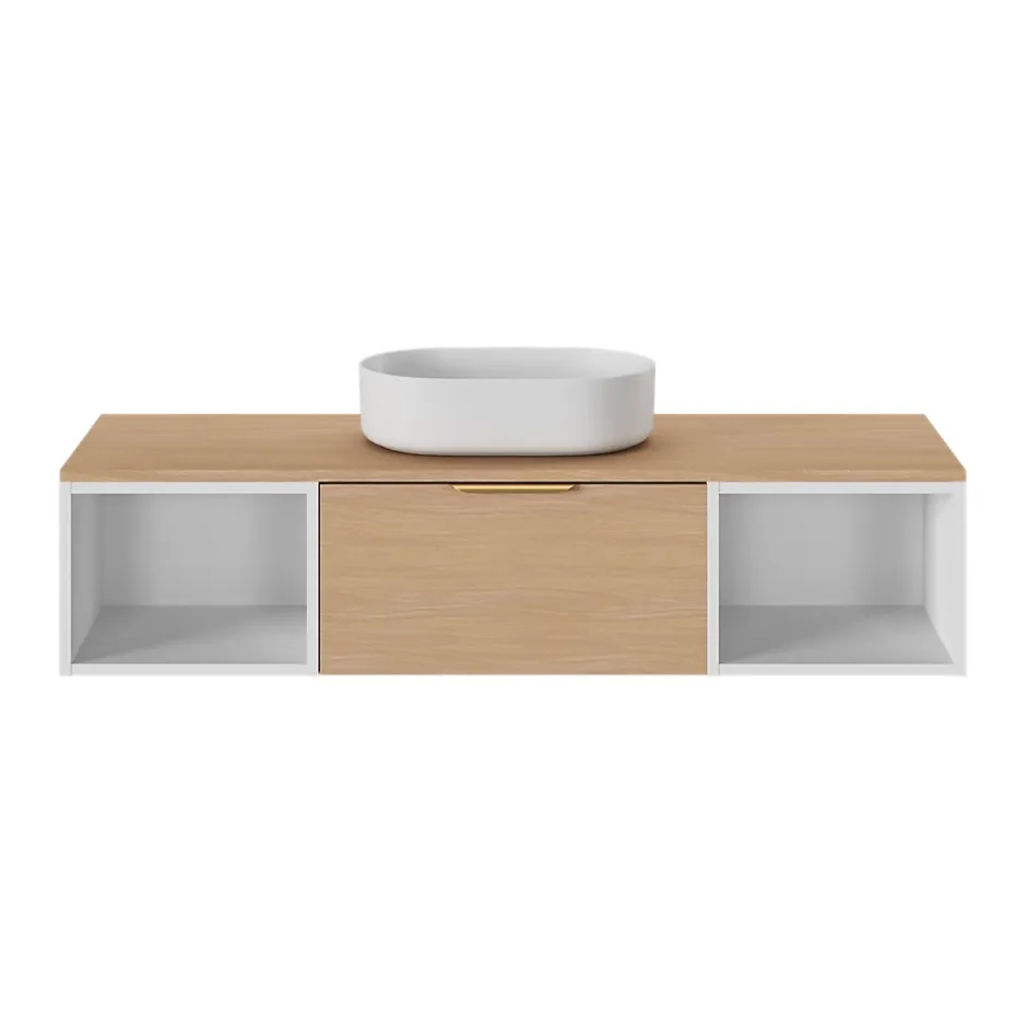 GoodHome Niche l.40 x H.30 x P.45 cm blanc mat Kentia* Meuble Sous-Vasque