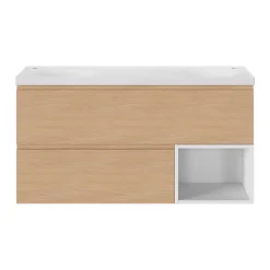 GoodHome Niche l.40 x H.30 x P.45 cm blanc mat Kentia* Meuble Sous-Vasque