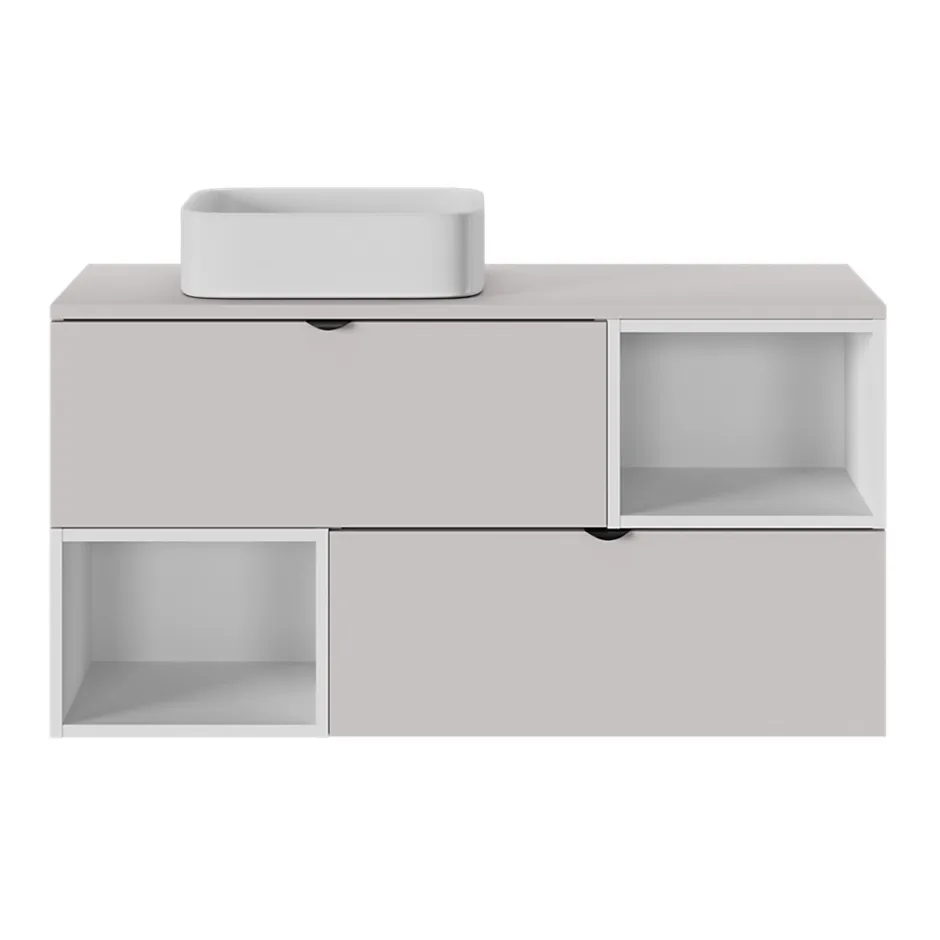 GoodHome Niche l.40 x H.30 x P.45 cm blanc mat Kentia* Meuble Sous-Vasque