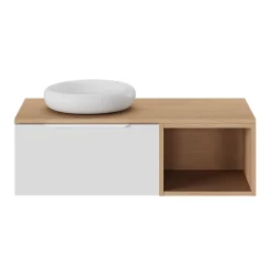 GoodHome Niche l.40 x H.30 x P.45 cm effet chêne Kentia* Meuble Sous-Vasque