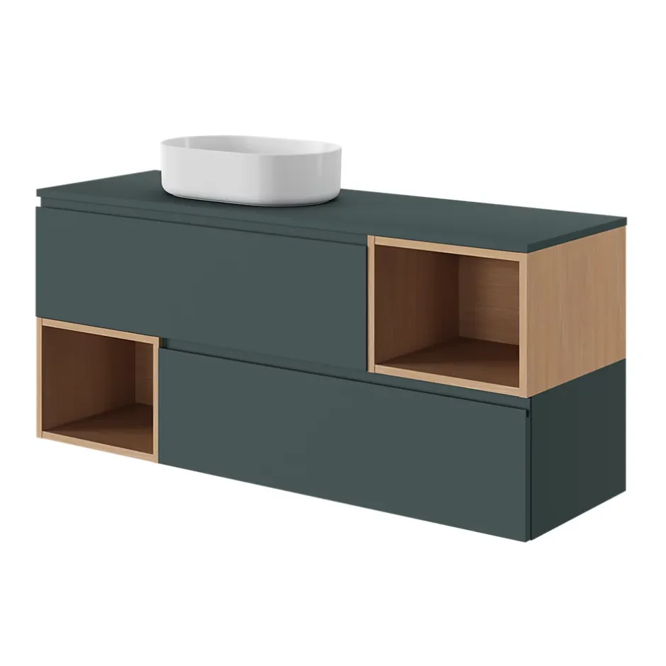 GoodHome Niche l.40 x H.30 x P.45 cm effet chêne Kentia* Meuble Sous-Vasque