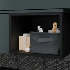 GoodHome Niche l.40 x H.30 x P.45 cm noir mat Kentia
