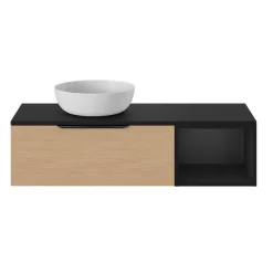GoodHome Niche l.40 x H.30 x P.45 cm noir mat Kentia
