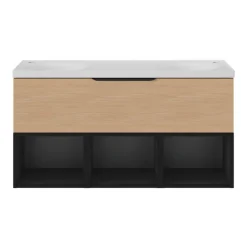 GoodHome Niche l.40 x H.30 x P.45 cm noir mat Kentia
