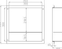 Bernstein Niche murale de douche avec rebords, étagère encastrable douche acier inox avec compartiment - 30x30x10cm - NT303010X Blanc* Niche De Salle De Bains