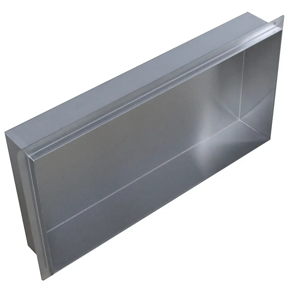 Bernstein Niche murale de douche, étagère encastrable douche acier inox, sans rebord - 60x30x10cm - BS603010 Acier brossé