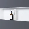Bernstein Niche murale de douche, étagère encastrable douche acier inox sans cadre - 20x60x10cm - NT206010X Blanc