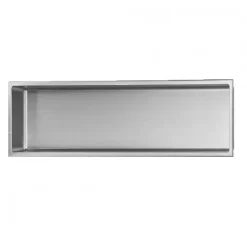 Sanitaire Niche murale de douche, étagère encastrable douche acier Inox Brossé - 30x90cm* Niche De Salle De Bains