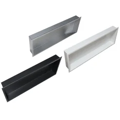 Bernstein Niche murale de douche, étagère encastrable douche acier inox - 90x30x10cm - BS903010 Noir* Niche De Salle De Bains