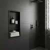 Sanitaire Niche murale de douche, étagère encastrable douche acier Noir Mat - 60x30cm* Niche De Salle De Bains