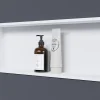 Bernstein Niche murale de douche, étagère encastrable douche acier inox - 20x60x10cm - NT206010X Blanc