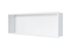 Bernstein Niche murale de douche, étagère encastrable douche acier inox - 20x60x10cm - NT206010X Blanc