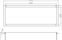 Bernstein Niche murale de douche, étagère encastrable douche acier inox sans cadre - 20x60x10cm - NT206010X Noir