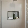Sanitaire Niche murale de douche, étagère encastrable douche acier Inox Brossé - 30x60cm* Niche De Salle De Bains