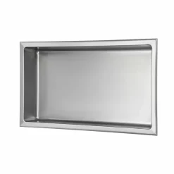 Sanitaire Niche murale de douche, étagère encastrable douche acier Inox Brossé - 30x60cm* Niche De Salle De Bains