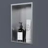 Bernstein Niche murale de douche, étagère encastrable douche acier inox - 30x20x10cm - NT203010X Acier brossé* Niche De Salle De Bains