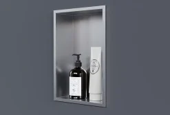 Bernstein Niche murale de douche, étagère encastrable douche acier inox - 30x20x10cm - NT203010X Acier brossé* Niche De Salle De Bains