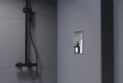 Bernstein Niche murale de douche, étagère encastrable douche acier inox - 30x20x10cm - NT203010X Acier brossé* Niche De Salle De Bains