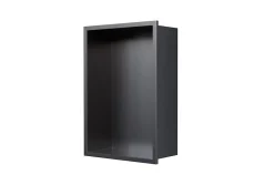 Bernstein Niche murale de douche, étagère encastrable douche acier inox - 30x20x10cm - NT203010X Gun métal