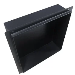 Bernstein Niche murale de douche, étagère encastrable douche acier inox, sans rebord - 30x30x10cm - BS303010 Noir* Niche De Salle De Bains
