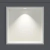 Bernstein Niche murale douche acier inox + Spot LED, étagère douche encastrable - 30x30x10cm (HxLxP) - Blanc, 1x Spot Blanc mat* Niche De Salle De Bains