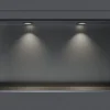 Bernstein Niche murale douche acier inox + 2 Spots LED, étagère douche encastrable - 30x60x10cm (HxLxP) - Gun métal, 2x Spot noir mat* Niche De Salle De Bains
