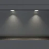 Bernstein Niche murale douche acier inox + 2 Spots LED, étagère douche encastré NT306010X, 30x60x10cm (HxLxP), Gun métal, 2 Spot Blanc mat