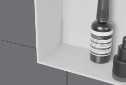 Bernstein Niche murale douche acier inoxydable, étagère rangement douche salle de bain encastrable sans cadre BS203010 - 20x30x10cm - Blanc* Niche De Salle De Bains