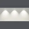 Bernstein Niche murale douche acier inox + 3 Spots LED, étagère douche encastrable - 30x90x10cm (HxLxP) - Blanc, 3x Spot Cadre Blanc mat* Niche De Salle De Bains