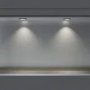 Bernstein Niche murale douche acier inox + 2 Spots LED, étagère douche encastrable - 30x60x10cm (HxLxP) - Acier brossé, 2x Spot noir mat* Niche De Salle De Bains