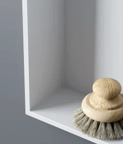 Bernstein Niche Murale Douche Blanche Fonte minérale étagère Rangement Douche Salle de Bain encastrable BA2513, H.25xP.13xL.90cm, Blanc mat* Niche De Salle De Bains