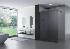 Bernstein Niche Murale Douche Blanche Fonte minérale étagère Rangement Douche Salle de Bain encastrable BA2520, H.25xP.20xL.90cm, Blanc mat