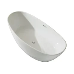 Oceanic Baignoire ilot Rosa - L.177 x I.83 x H.58 cm - En acrylique - Bonde poussoir - Blanc* Baignoire Îlot