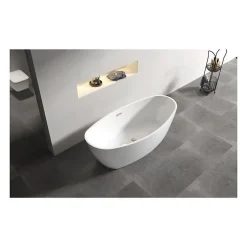 Oceanic Baignoire ilot Rosa - L.177 x I.83 x H.58 cm - En acrylique - Bonde poussoir - Blanc* Baignoire Îlot