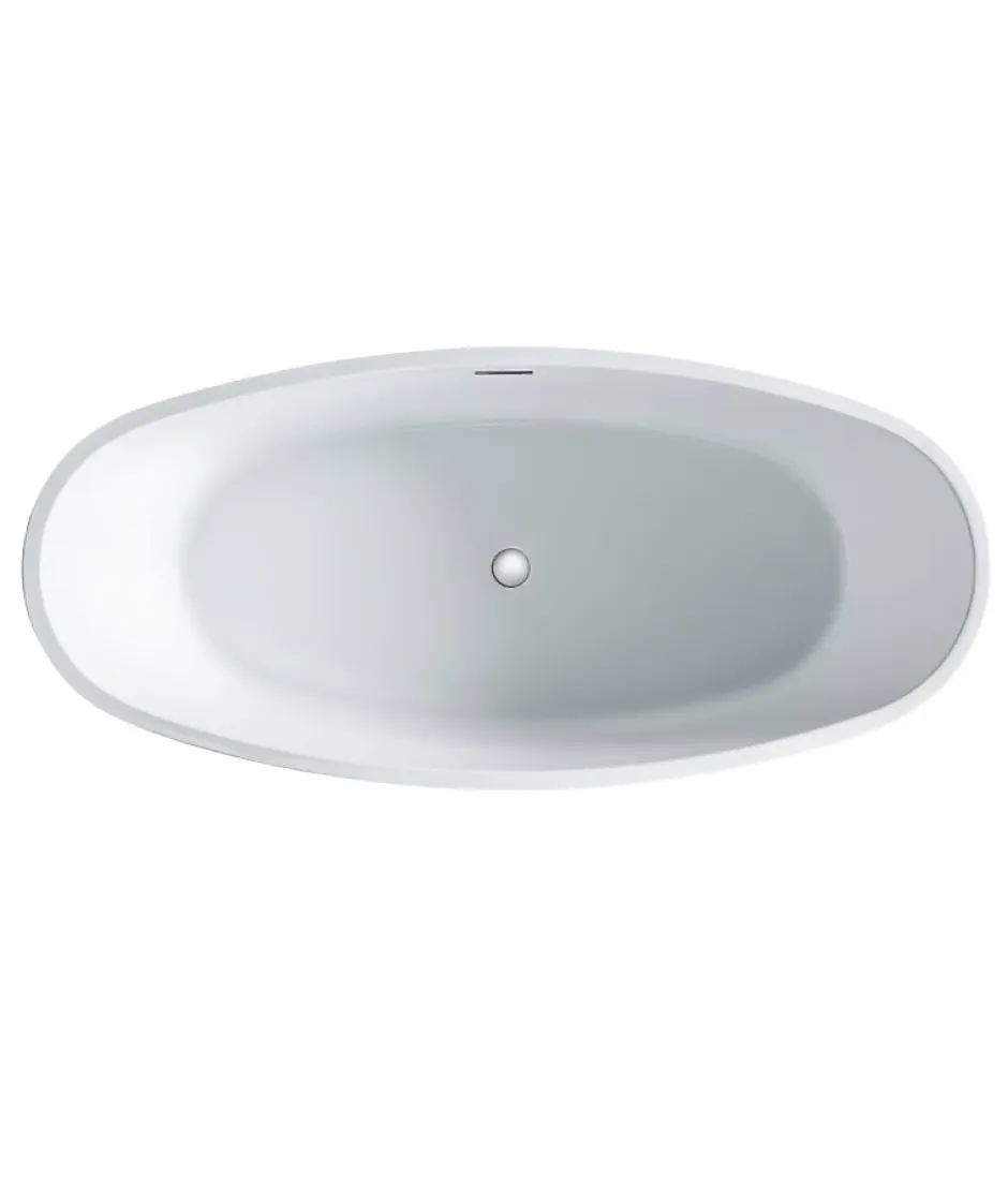 Oceanic Baignoire ilot Rosa - L.177 x I.83 x H.58 cm - En acrylique - Bonde poussoir - Blanc* Baignoire Îlot