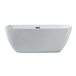 Oceanic Baignoire ilot Stella - L.160 x I.75 x H.60 cm - En acrylique - Bonde a clapet - Blanc