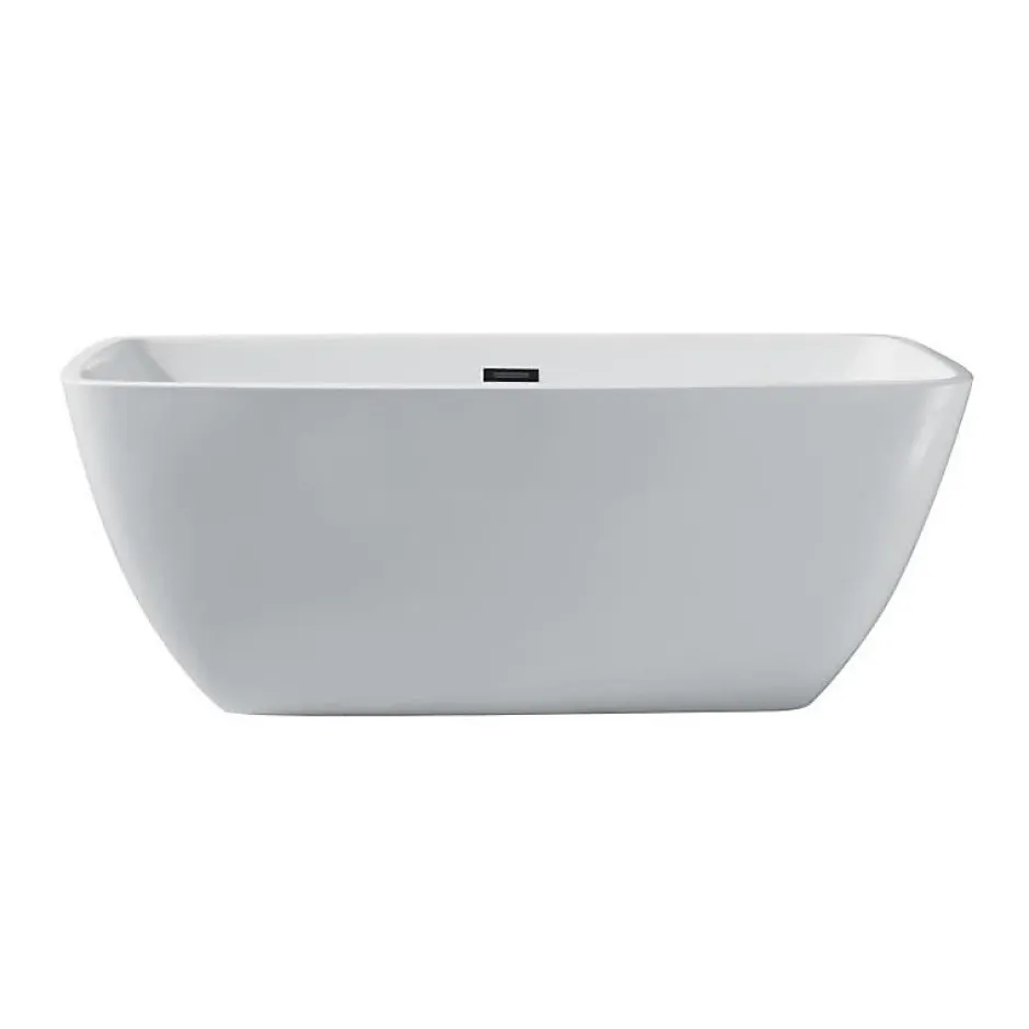 Oceanic Baignoire ilot Stella - L.160 x I.75 x H.60 cm - En acrylique - Bonde a clapet - Blanc