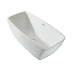 Oceanic Baignoire ilot Stella - L.160 x I.75 x H.60 cm - En acrylique - Bonde a clapet - Blanc