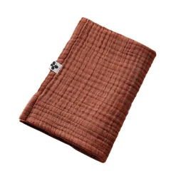 Altobuy OUREA - Serviette de Toilette 50x90cm Gaze de Coton Terracotta