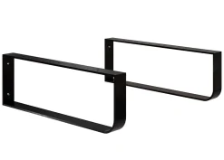T-Bath Pack 2 supports porte-serviettes pour plan de toilette - noir mat