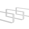 T-Bath Pack 3 supports porte-serviettes pour plan de toilette - blanc mat