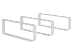 T-Bath Pack 3 supports porte-serviettes pour plan de toilette - blanc mat