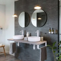 T-Bath Pack 2 supports porte-serviettes pour plan de toilette - blanc mat